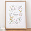 Framed 'You are blooming lovely' floral art print, by Carla Gebhard.