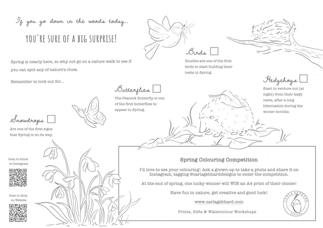 Spring : Free Downloadable Colouring Competition