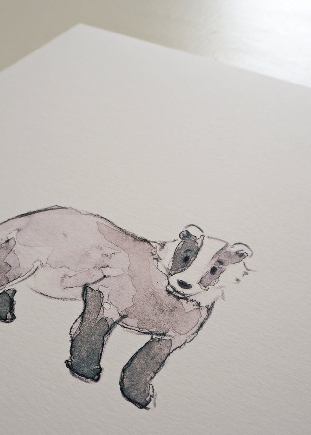 Art Print - Woodland Animal - Badger