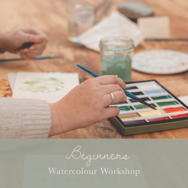 Beginners watercolour workshop information, by Carla Gebhard.