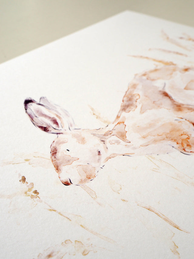 Art Print - Woodland Animal - Running Hare