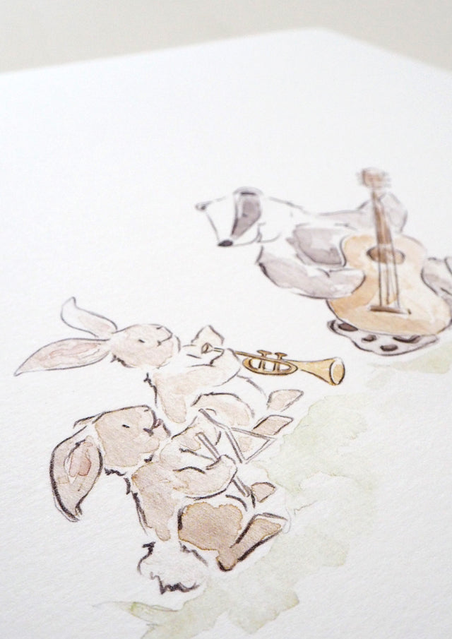 Art Print - Nursery - Musical Animals