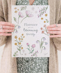 Personalised 'blooming lovely' floral print, by Carla Gebhard.