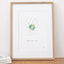 Framed 'All you need is love' art print, by Carla Gebhard.