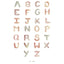Personalised alphabet print in muted colours, by Carla Gebhard.