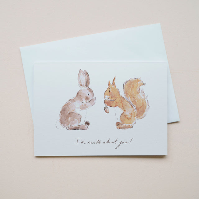 Nuts about you valentines card, by Carla Gebhard.