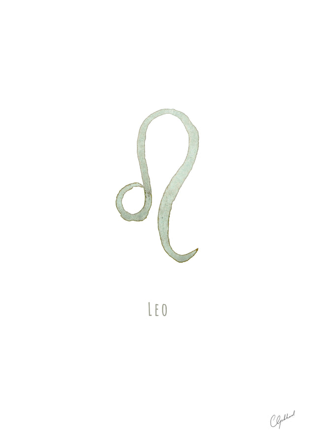 Personalised Leo zodiac print, by Carla Gebhard.