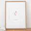 Framed 'You are magical' pink mushroom print, by Carla Gebhard.